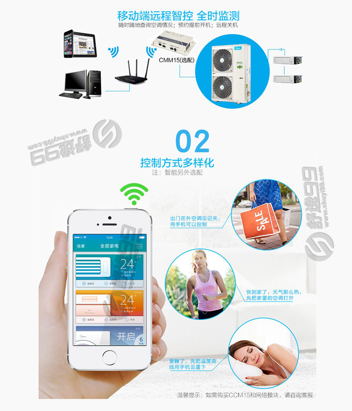 美的（Midea）一拖七變頻多聯(lián)風管機空調 7匹