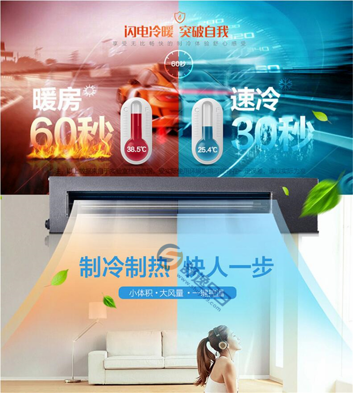 奧克斯家用中央空調(diào)多聯(lián)機一拖二
