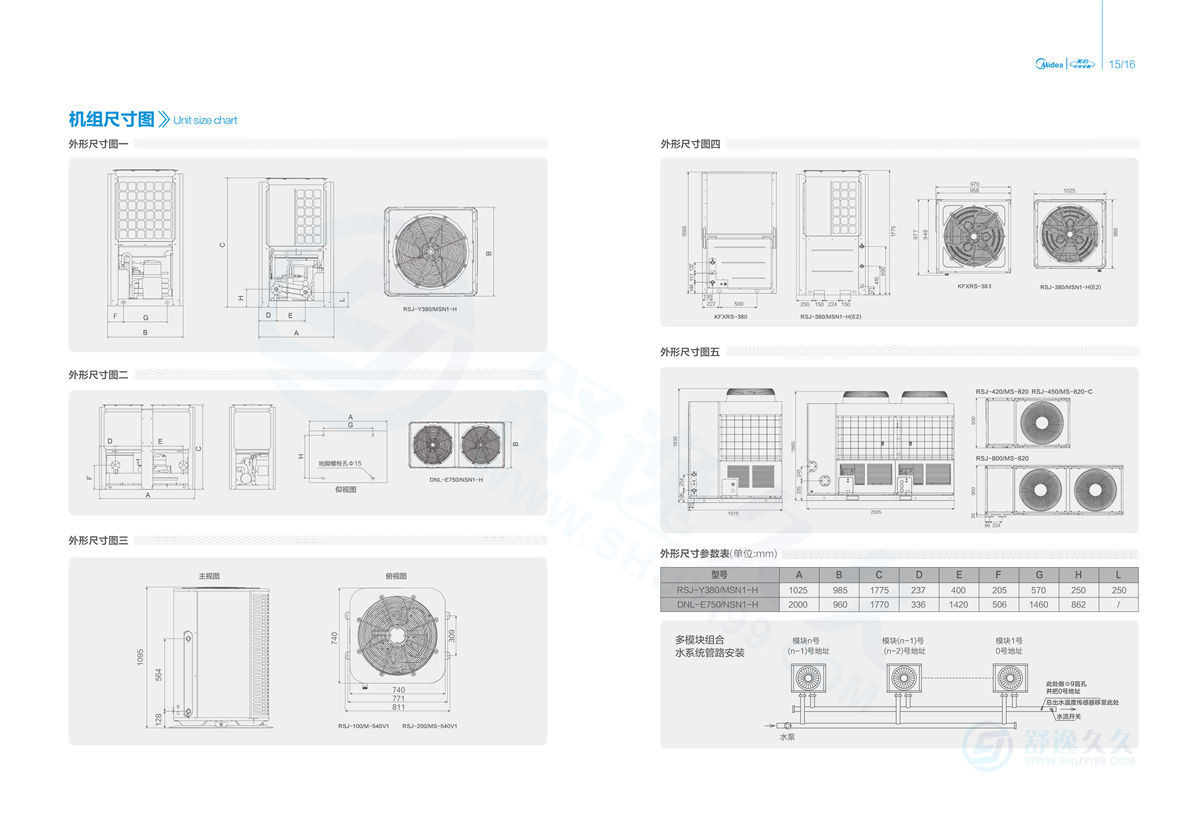 美的空氣能熱水器 美的 空氣能 熱水機循環機 RSJ-820SN1-H機組 