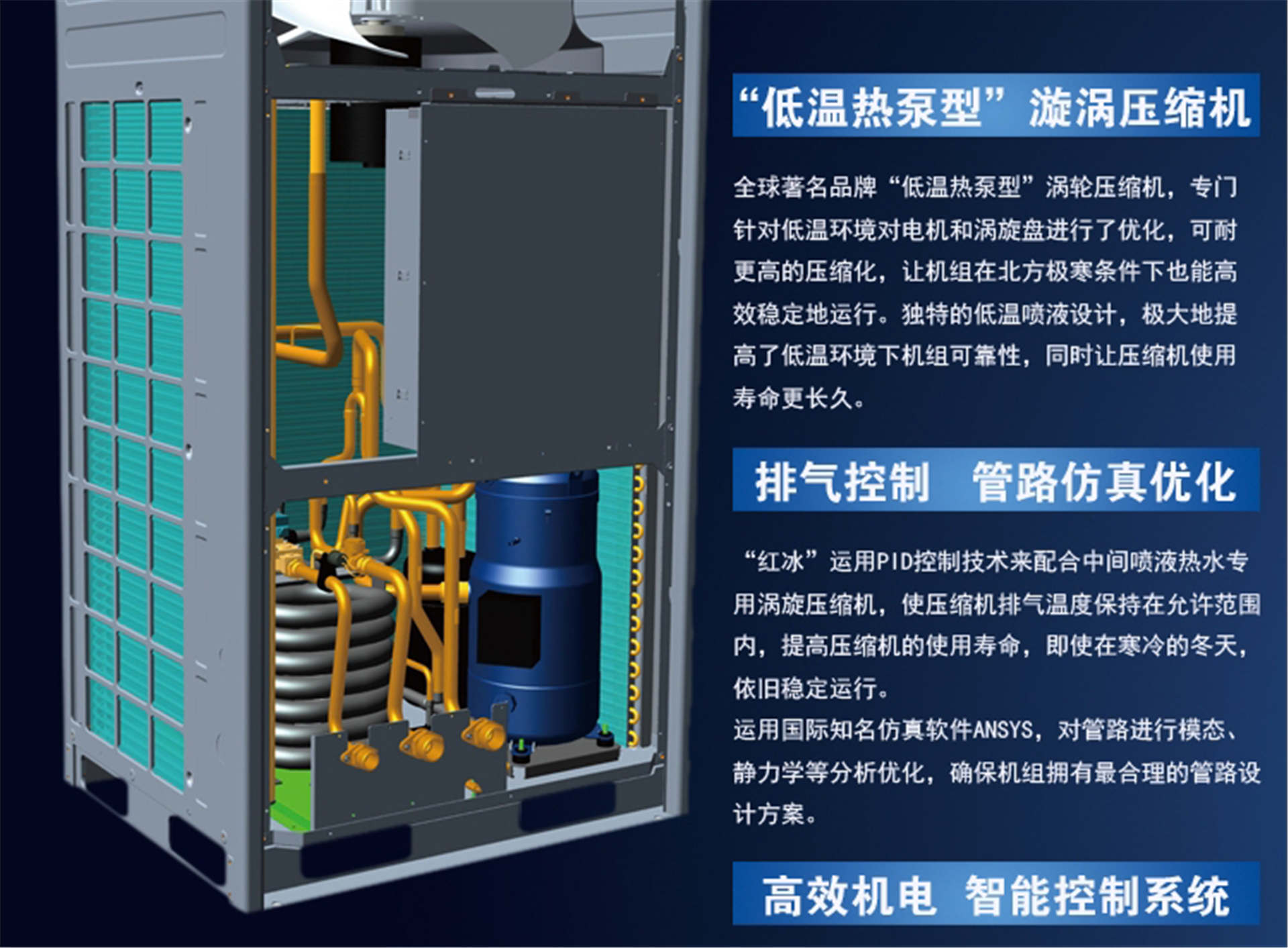 格力(Gree)空氣能熱水器紅冰 KFRS-36MReNaA1S地暖熱水一體商用工程熱水機組
